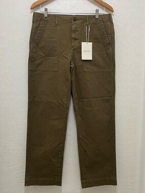 Everlane Men’s Canvas Fatigue Pant 31x30 Green Relaxed Organic NWT